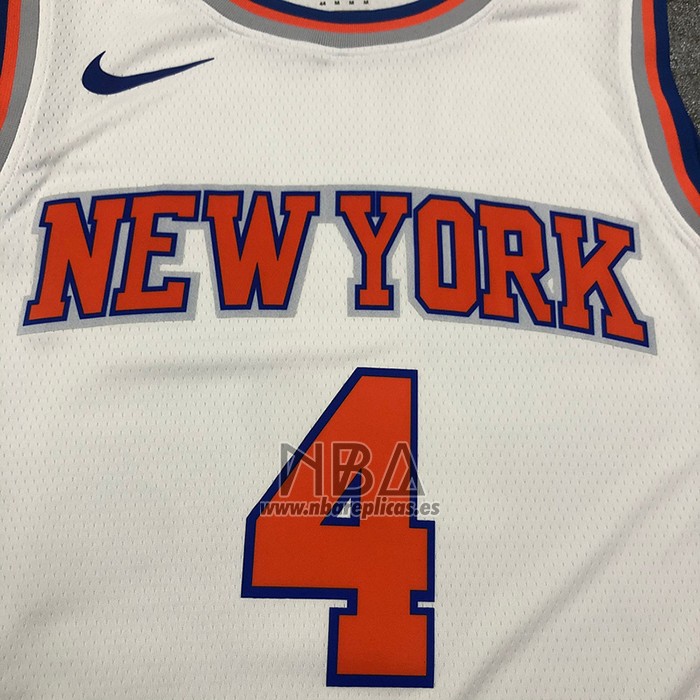Camiseta New York Knicks Derrick Rose NO 4 Association Blanco